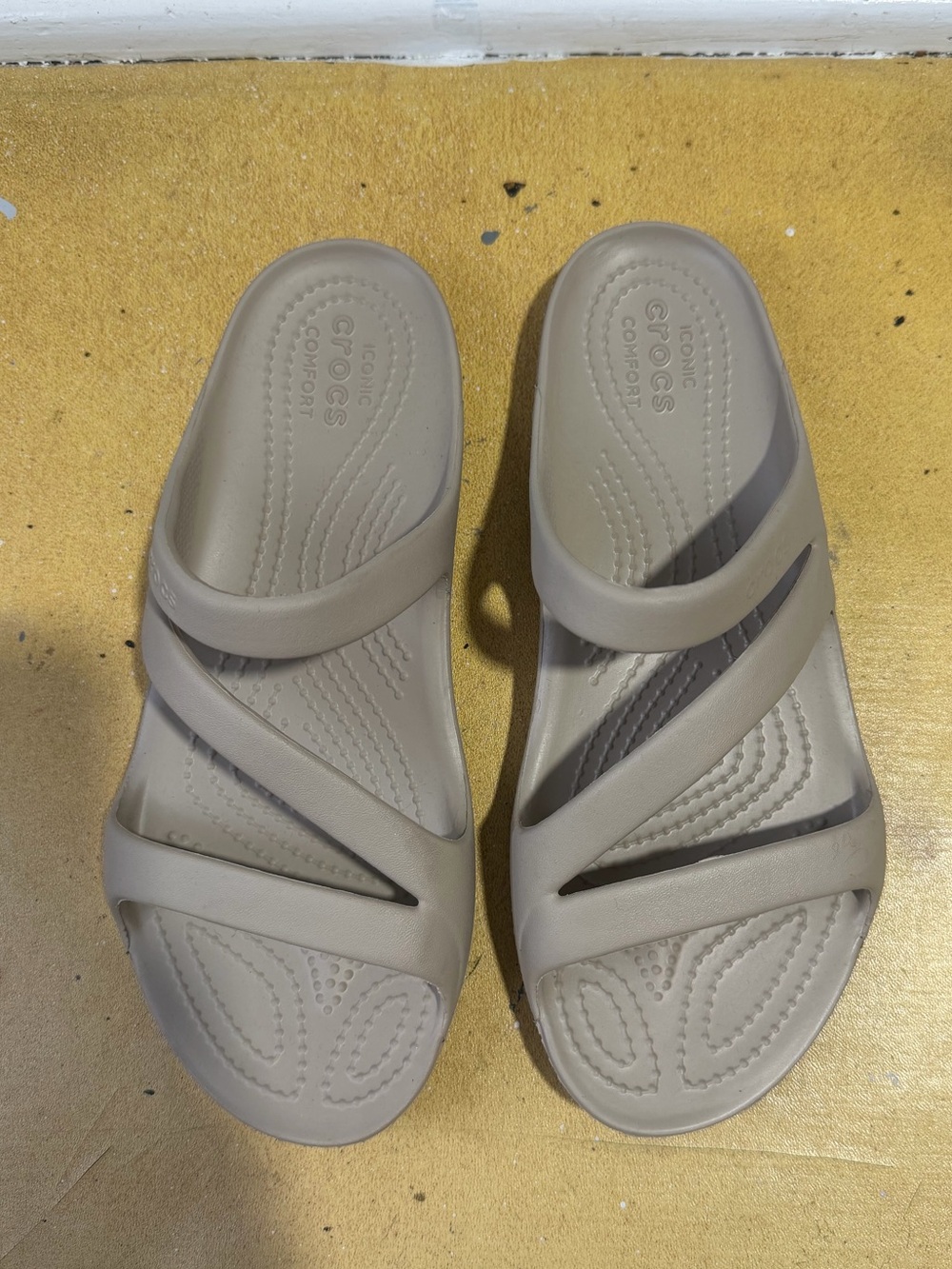 CROCS Women’s Slip-On Sandal in Taupe